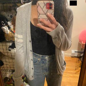 GAP Silk Blend Varsity Style Cardigan